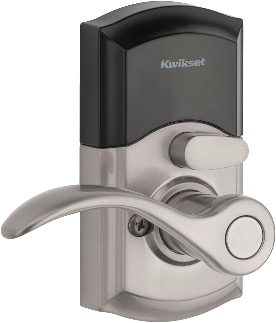 Kwikset SmartCode 955 Pembroke Light Commercial Electronic Lever with 10-Button Keypad, Keyless Entry, Long Battery Life, High Durability - Satin Nickel - WildKart
