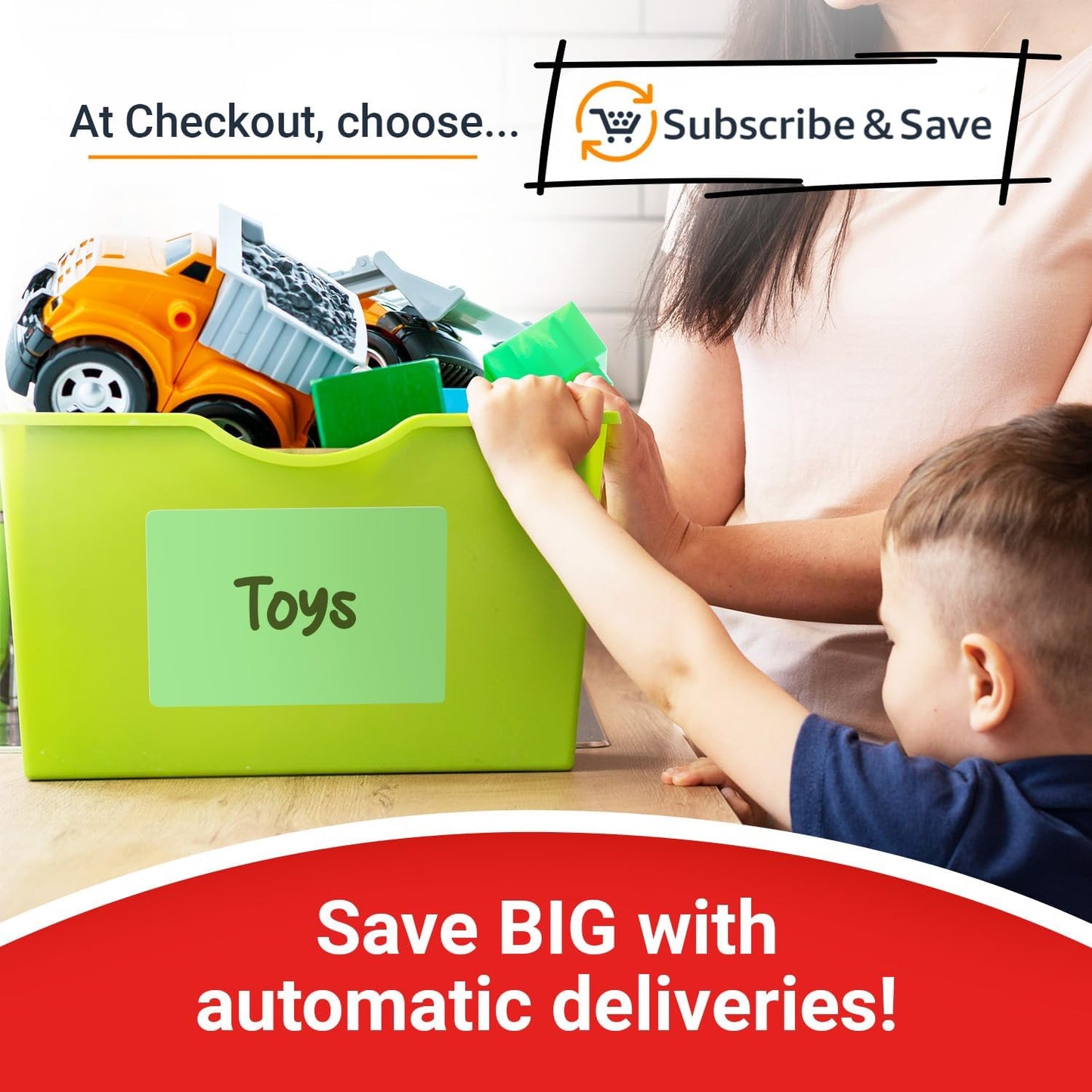 Large Bin Labels for Storage Bins (50 6x4) - Organize Pantry & Crafts - Removable Moving Labels - Labels for Storage Organization