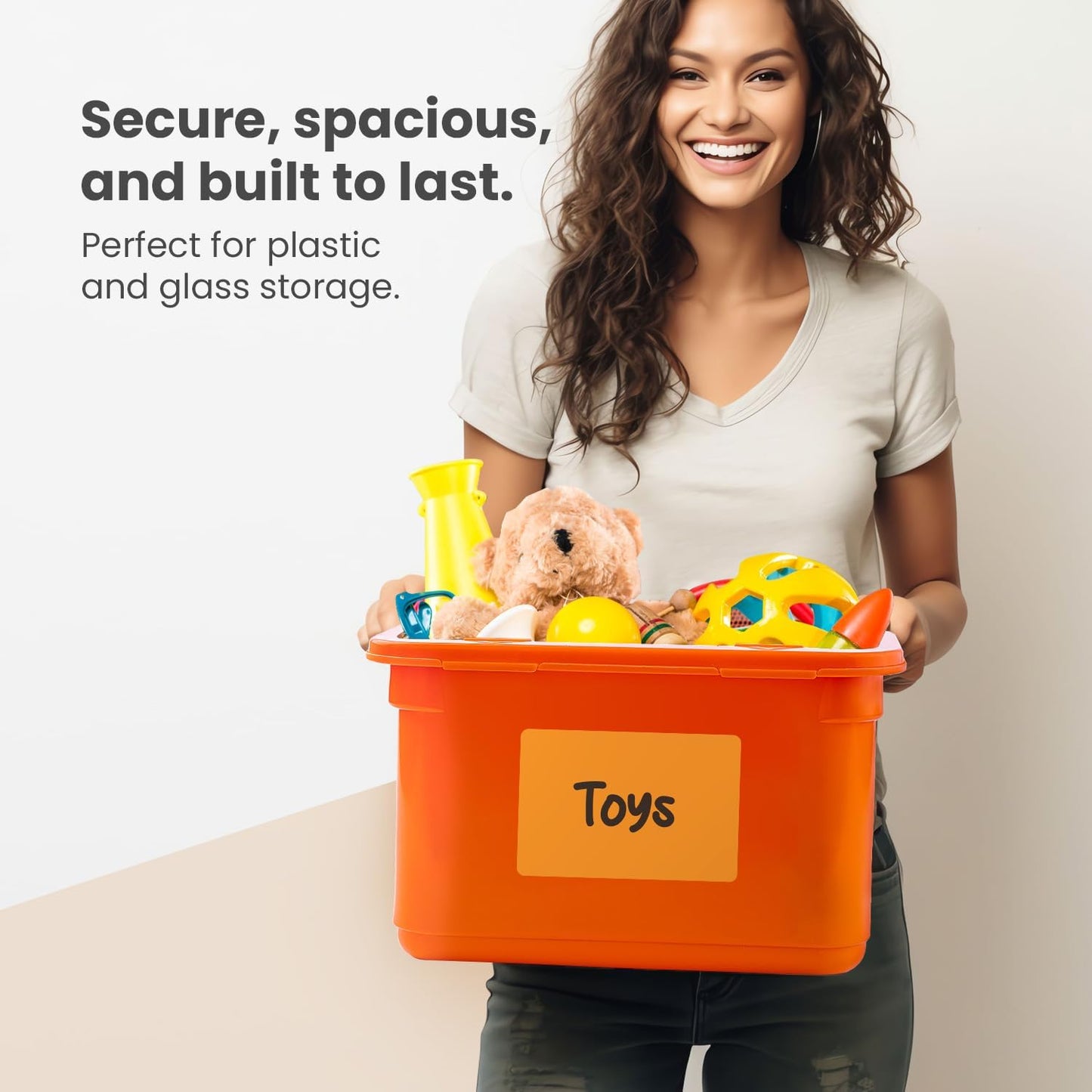 Large Bin Labels for Storage Bins (50 6x4) - Organize Pantry & Crafts - Removable Moving Labels - Labels for Storage Organization