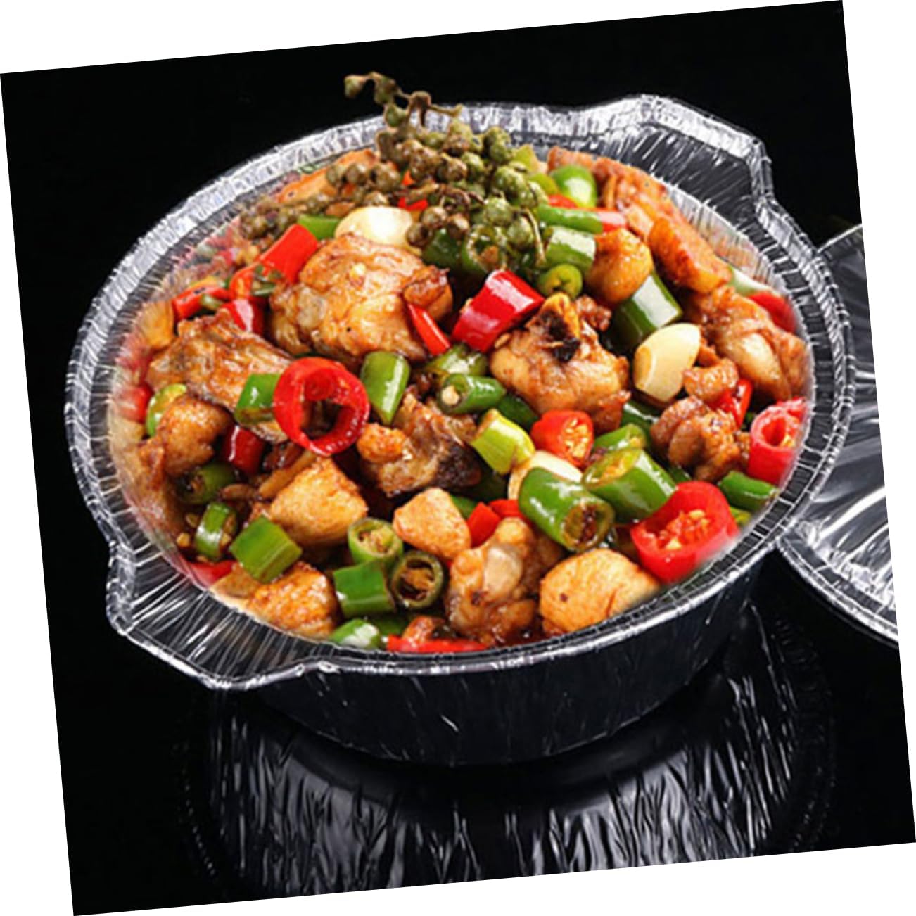 Large Capacity Portable Aluminum Foil Pan for Cooking and Food Storage - Ideal for Camping, Meal Prep, and Barbecue - Durable Tin Foil Pot