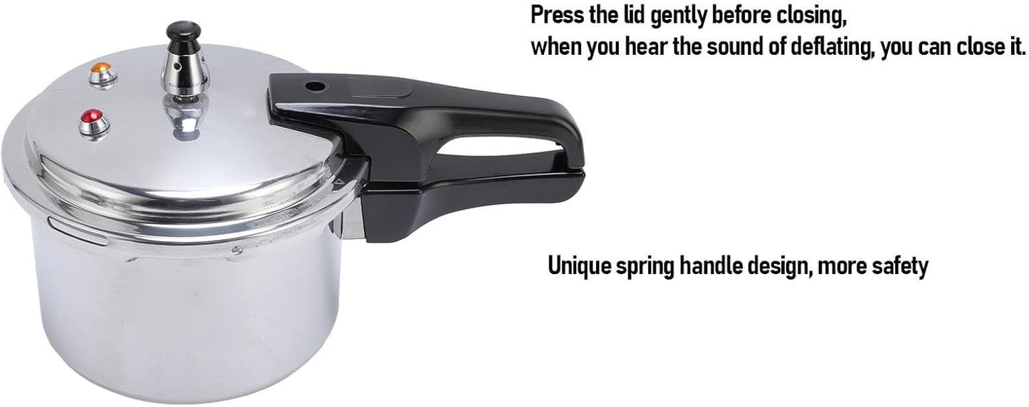 Large Capacity Stainless Steel Pressure Cooker with Explosion Proof Canner, Gas & Induction Compatible - 24CM/7L