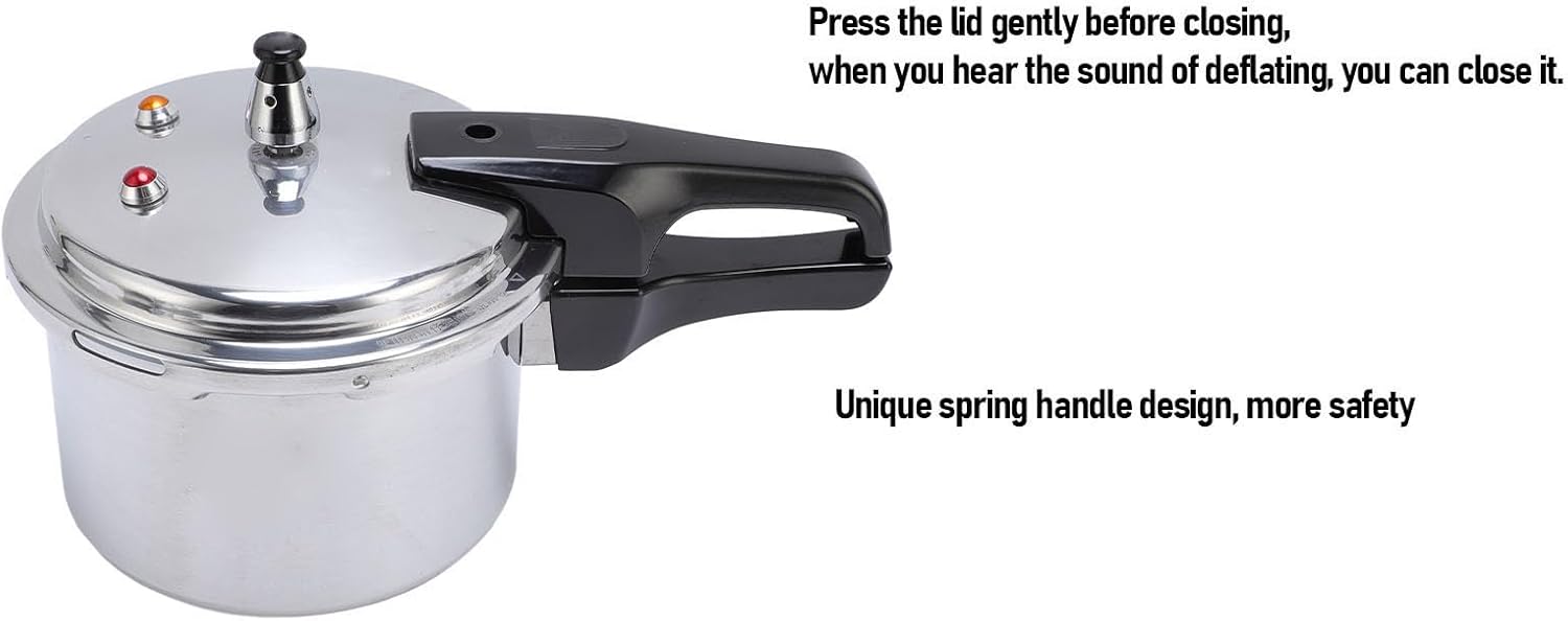 Large Capacity Stainless Steel Pressure Cooker with Explosion Proof Canner, Gas & Induction Compatible - 24CM/7L