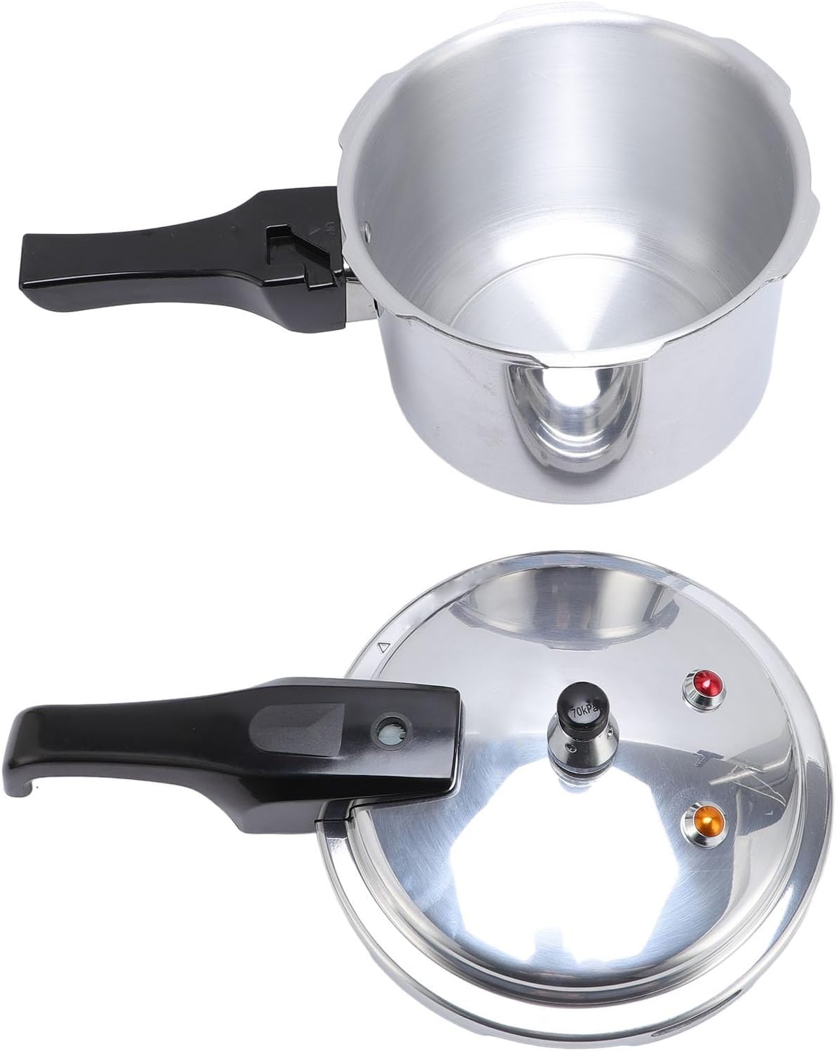 Large Capacity Stainless Steel Pressure Cooker with Explosion Proof Canner, Gas & Induction Compatible - 24CM/7L