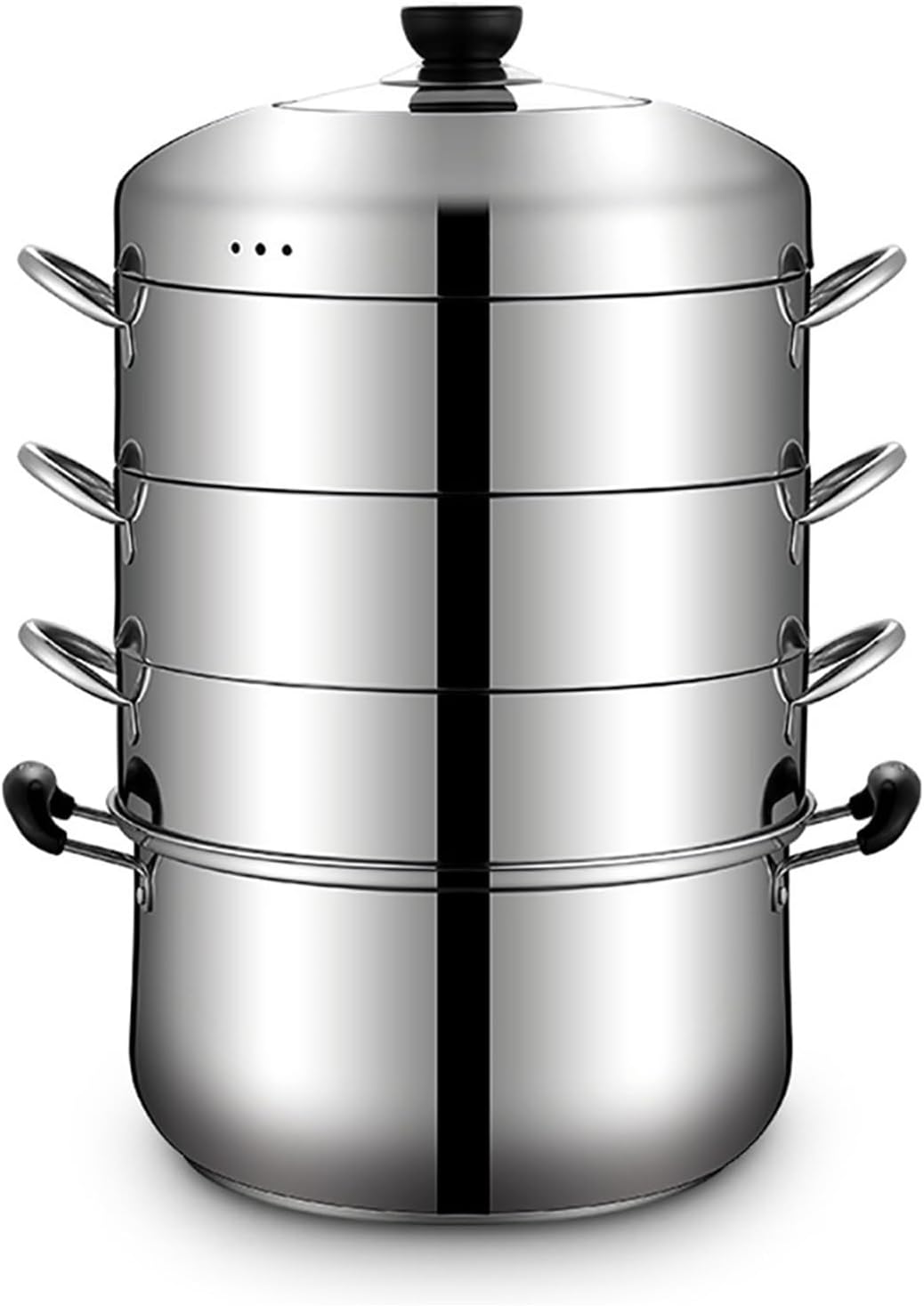 Large Capacity Stainless Steel Steamer/Stock Pot for Gas Stove/Induction Cooker - 30cm/32cm/34cm - Household/Commercial Use