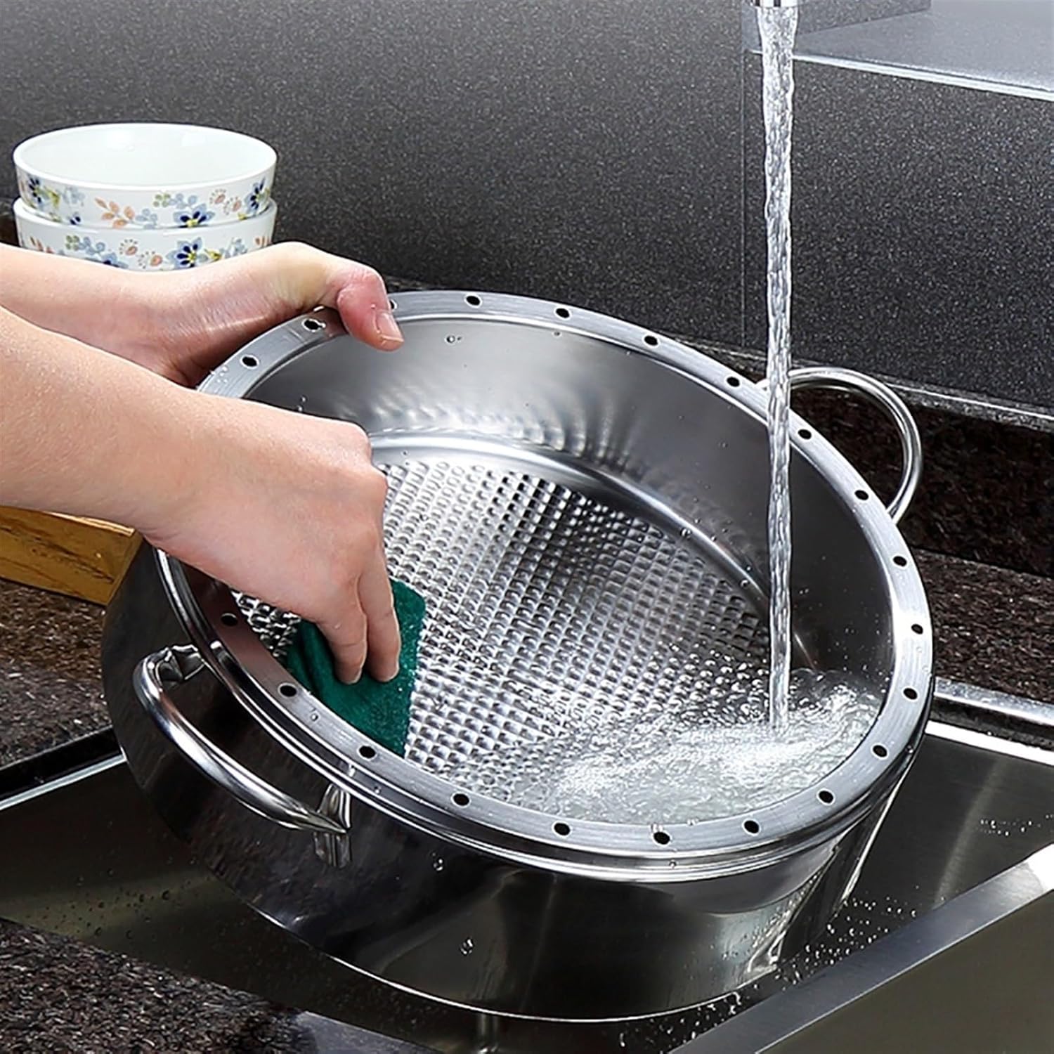 Large Capacity Stainless Steel Steamer/Stock Pot for Gas Stove/Induction Cooker - 30cm/32cm/34cm - Household/Commercial Use