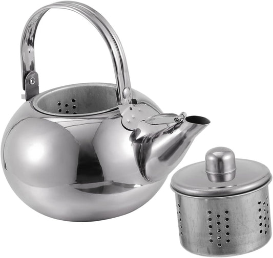 Large Capacity Stainless Steel Tea Kettle with Infuser for Kitchen Water Brewing