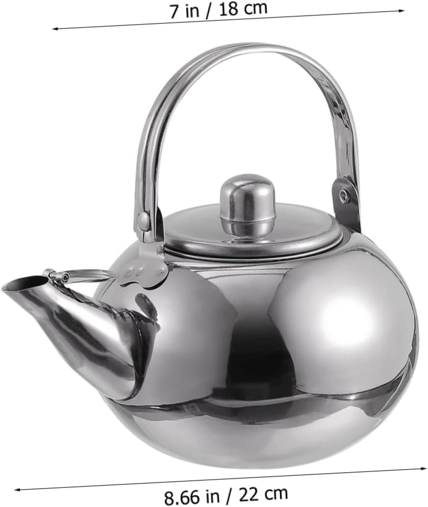 Large Capacity Stainless Steel Tea Kettle with Infuser for Kitchen Water Brewing