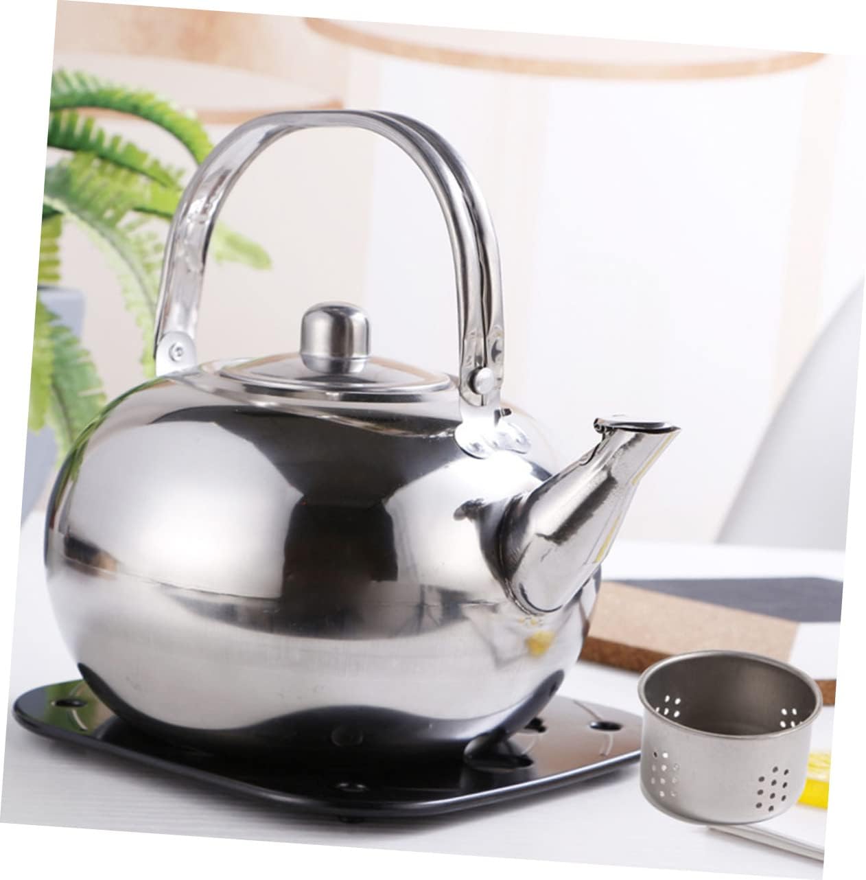Large Capacity Stainless Steel Tea Kettle with Infuser for Kitchen Water Brewing