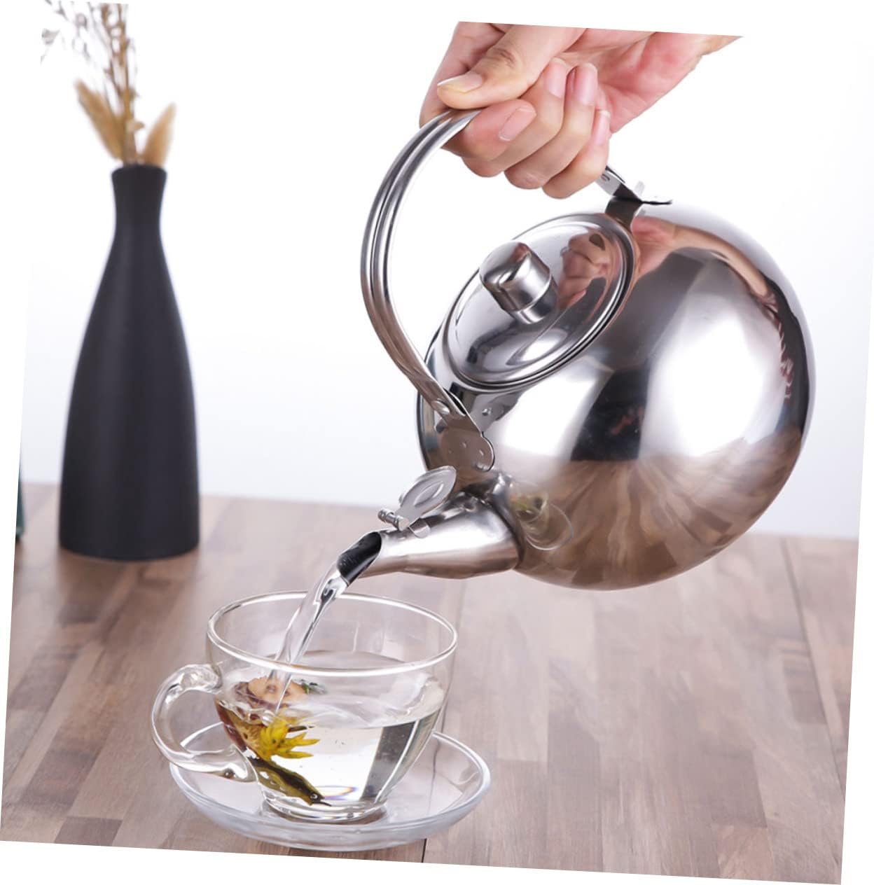 Large Capacity Stainless Steel Tea Kettle with Infuser for Kitchen Water Brewing