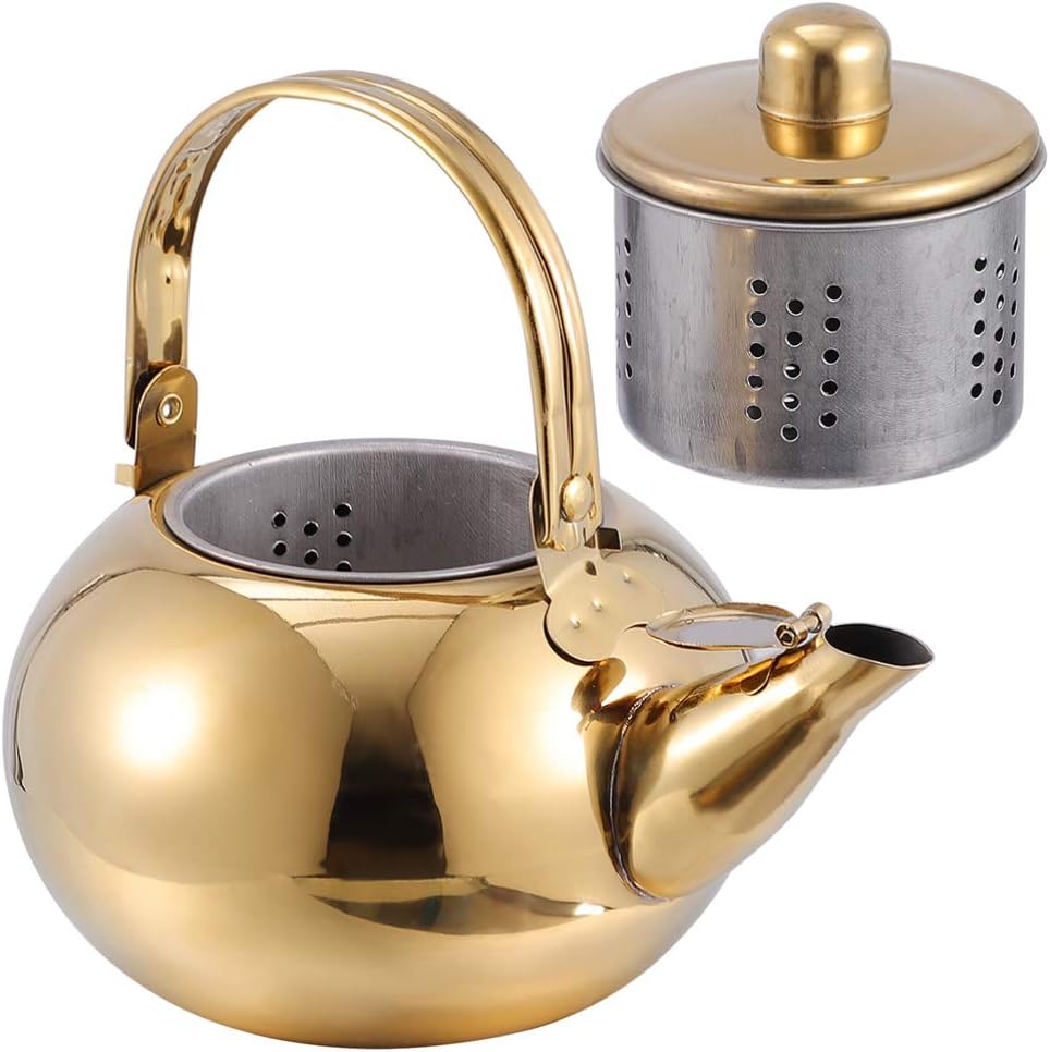 Large Capacity Stainless Steel Teapot with Strainer for Boiling Tea - Luxshiny Household Teakettle