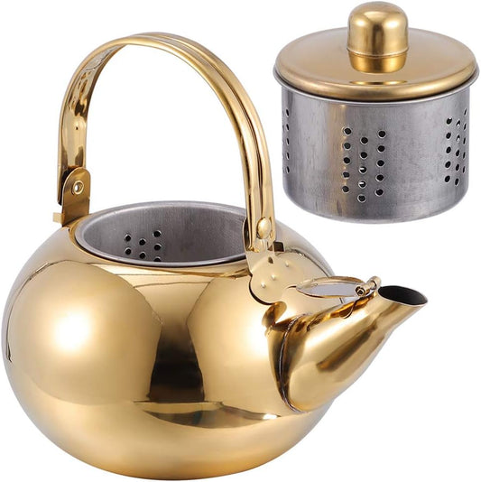 Large Capacity Stainless Steel Teapot with Strainer for Boiling Tea - Luxshiny Household Teakettle