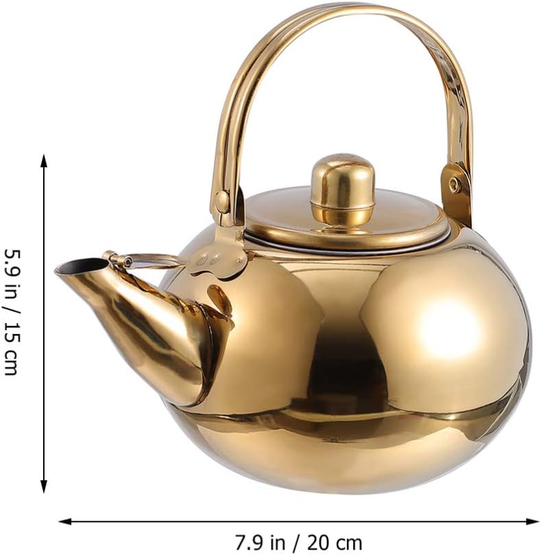 Large Capacity Stainless Steel Teapot with Strainer for Boiling Tea - Luxshiny Household Teakettle