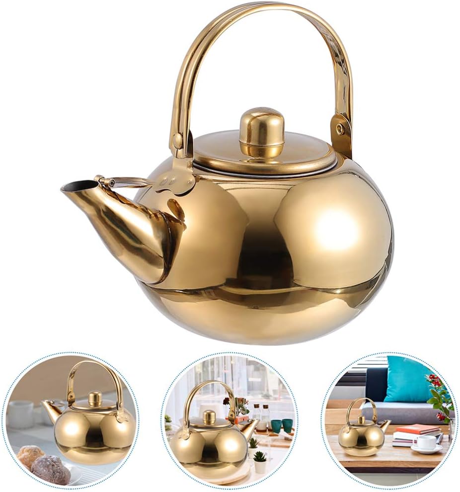 Large Capacity Stainless Steel Teapot with Strainer for Boiling Tea - Luxshiny Household Teakettle