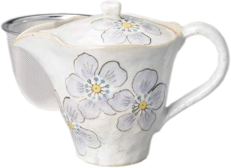 Large Purple Snow Dream Flower Pot for Commercial Use in Restaurants, Cafes, and Teahouses - Setomonohonpo Pot [7.5 x 4.4 x 4.3 inches]