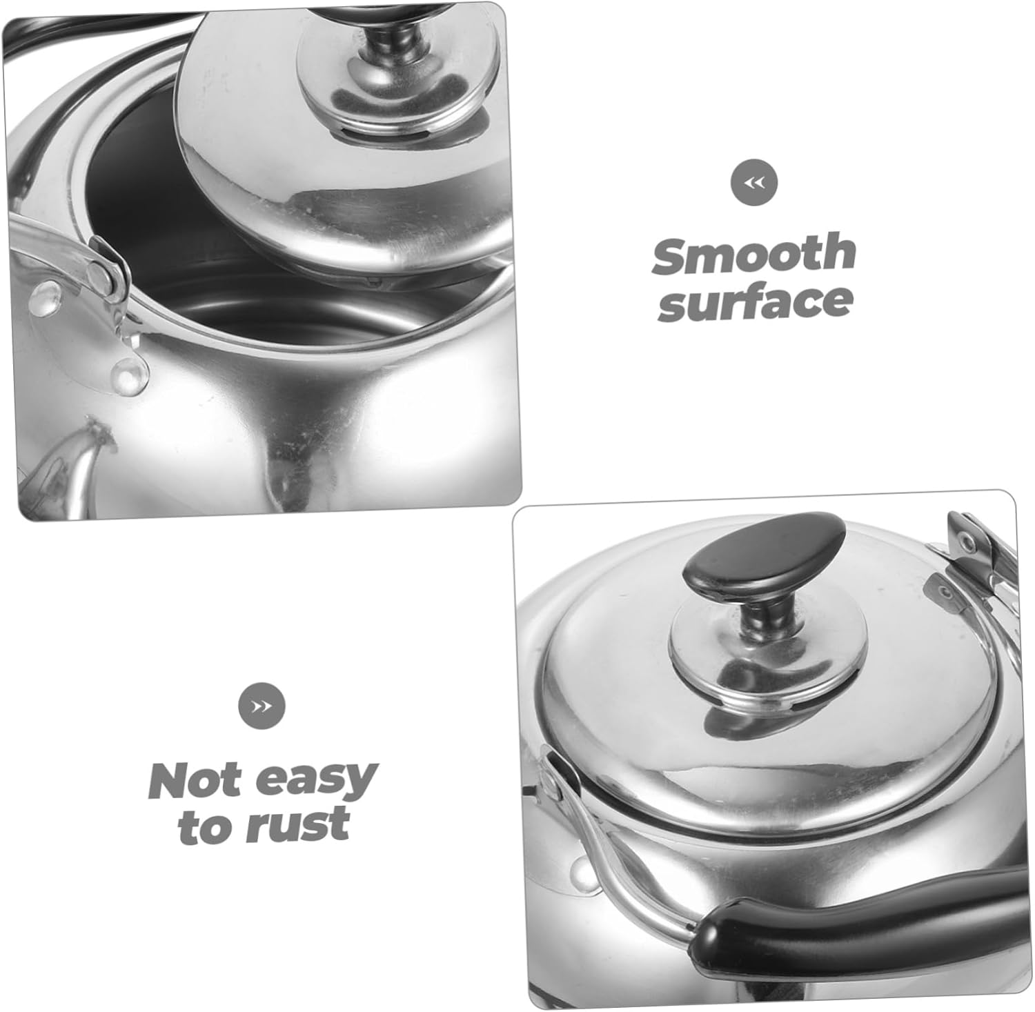 Large Stainless Steel Teakettle with Whistle for Tea and Coffee Brewing in Home