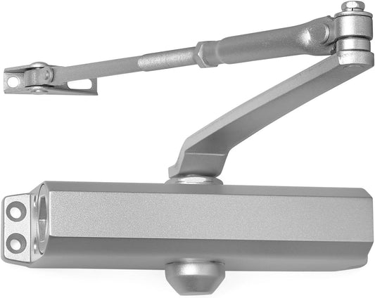 Lawrence LH534 Aluminum Medium Duty Commercial Automatic Door Closer for Home, Garage & Light Commercial Doors - Surface-Mounted Residential Hydraulic Door Closer