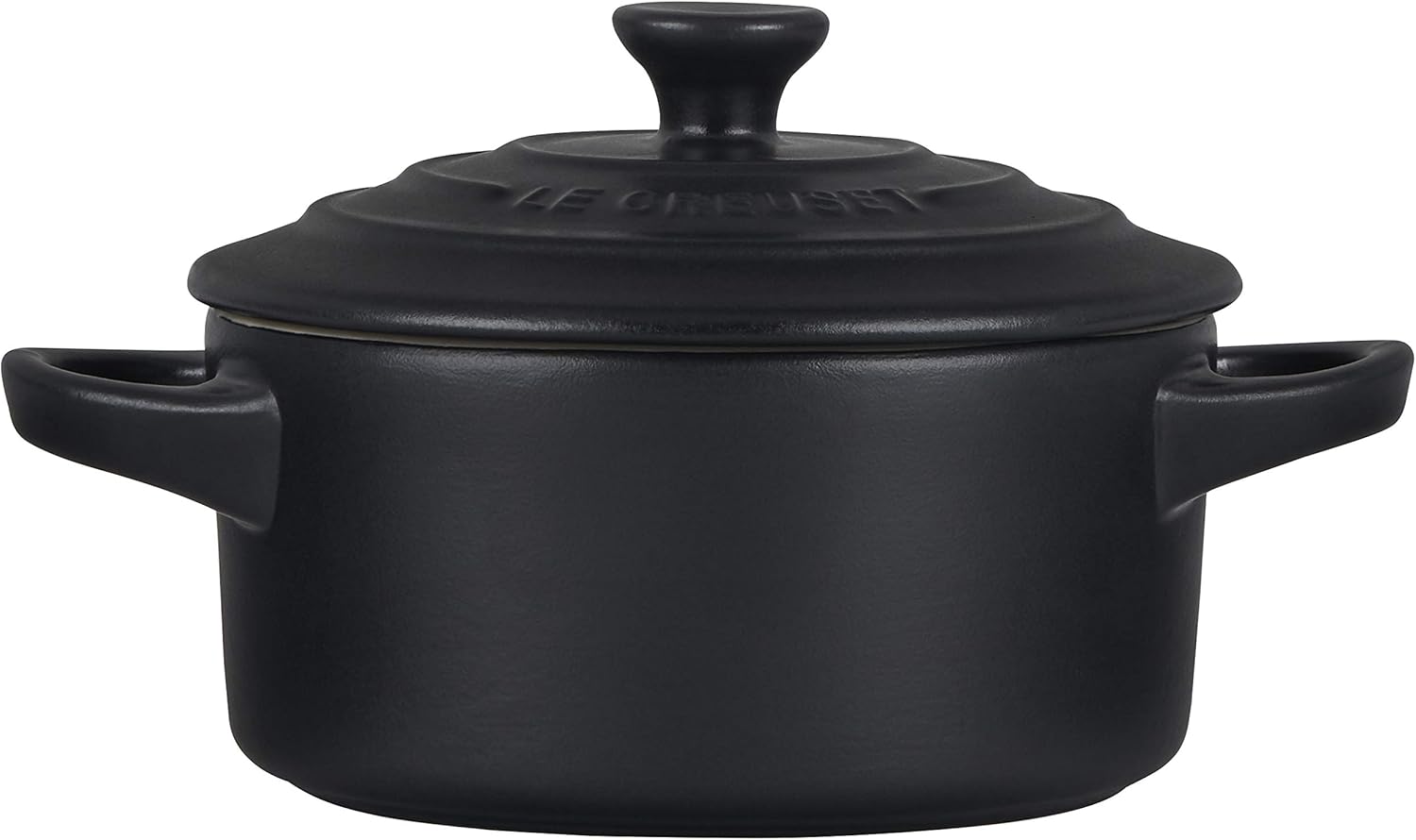 Le Creuset Mini Round Cocotte, 8 oz., Licorice Stoneware - Quality French Cookware for Small Dishes