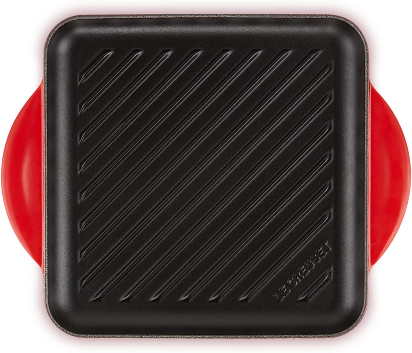 Le Creuset Signature Square Skillet Grill, 9.5" Cerise - Enameled Cast Iron