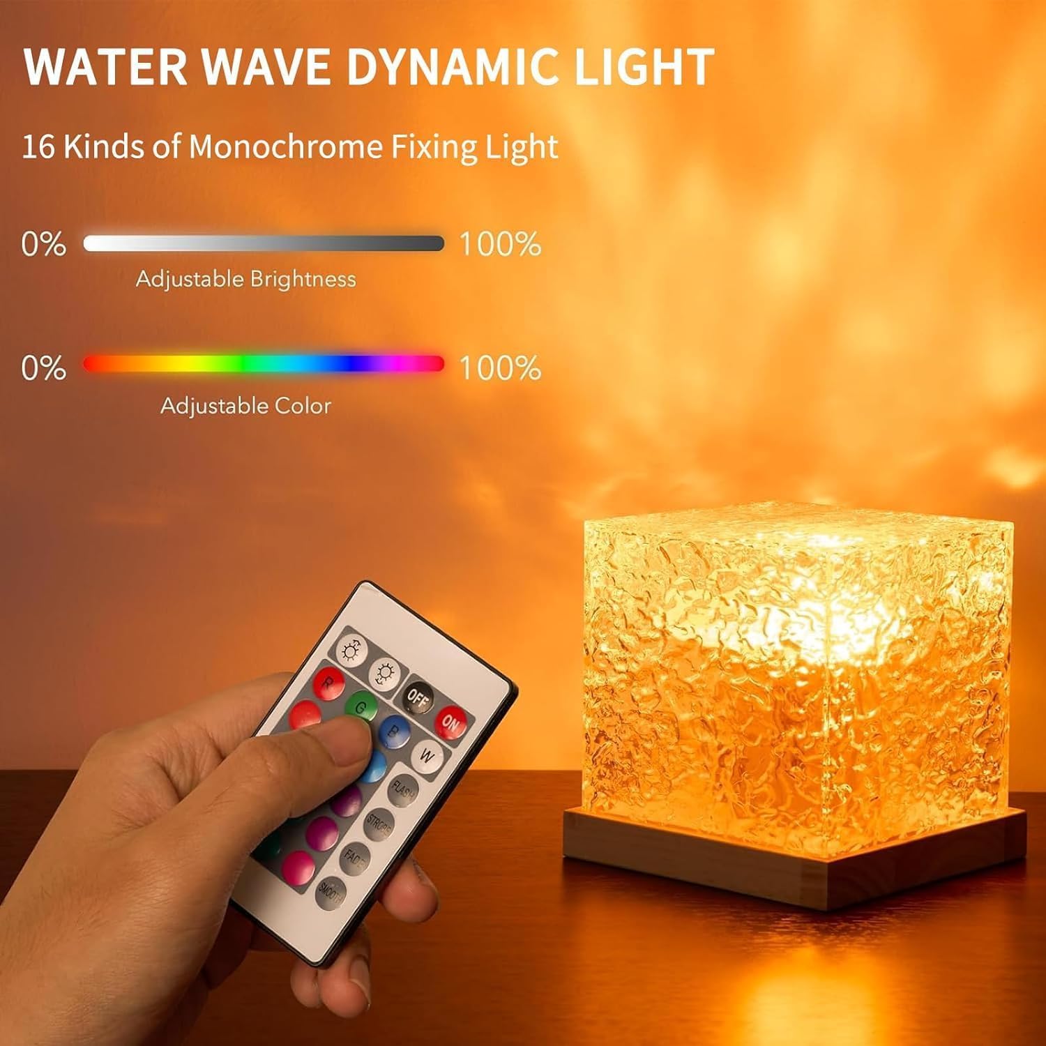 LED Northern Lights Projector with Ocean Wave Lamp, 16 Colors, Aurora Glow, Remote Control