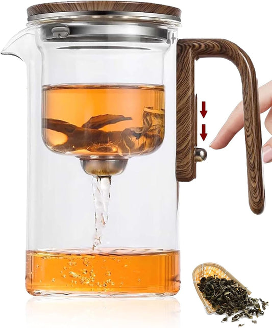 LeeJ Enchanti Tea Pot with Infuser and Strainer for Flower Tea - 600ML