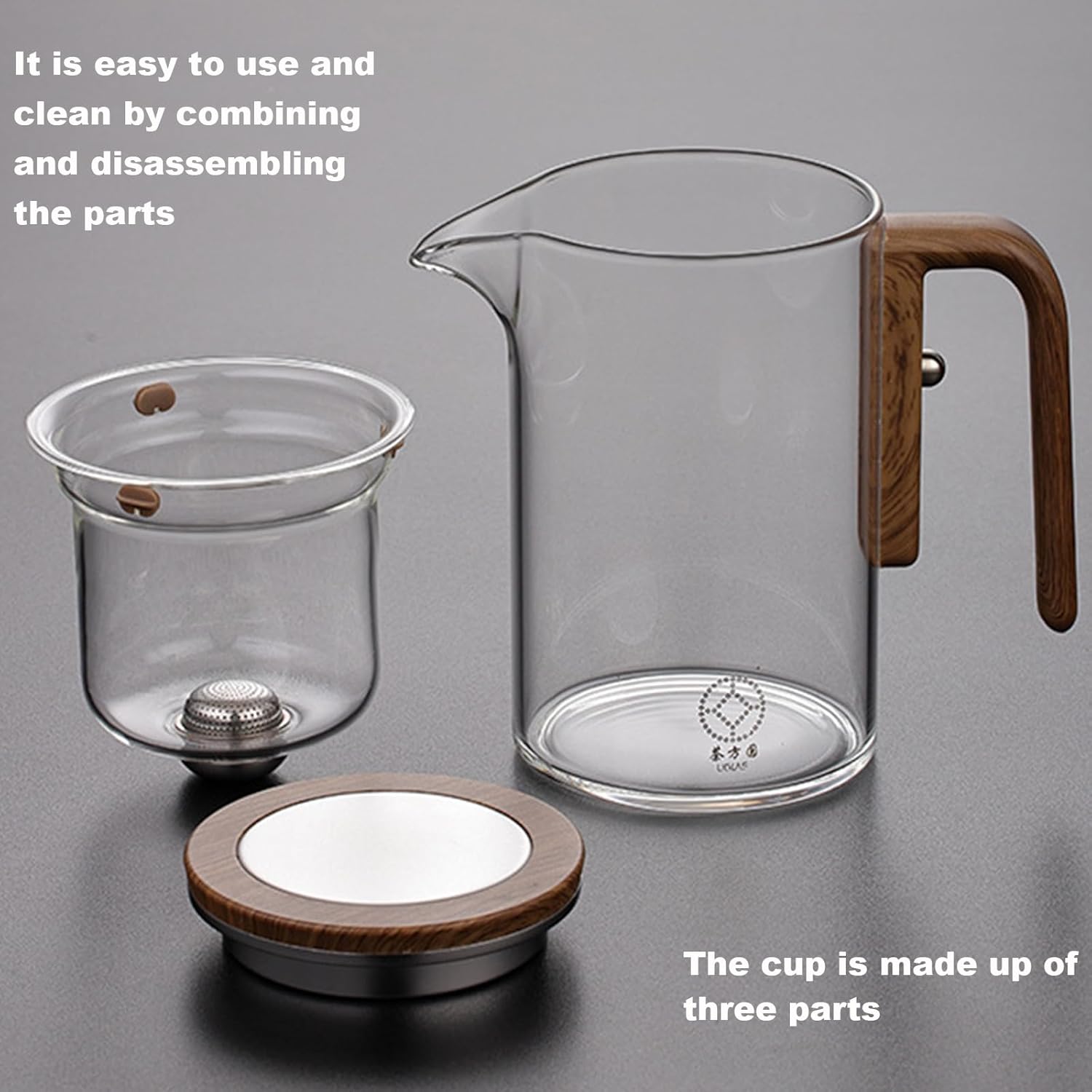 LeeJ Enchanti Tea Pot with Infuser and Strainer for Flower Tea - 600ML