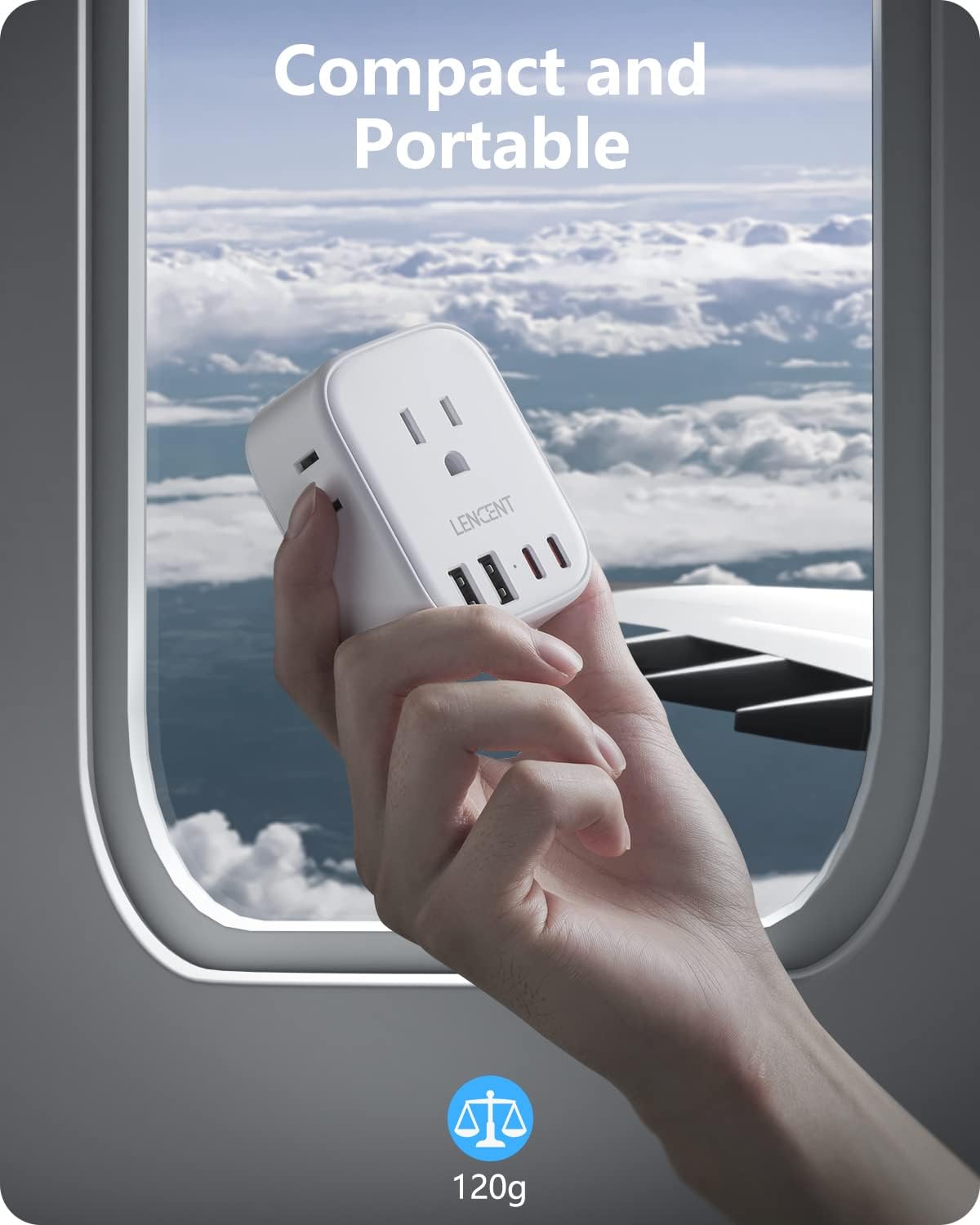 LENCENT European Travel Plug Adapter with 4 Outlets and USB C Charger - US to Europe, Cruise Ship Approved