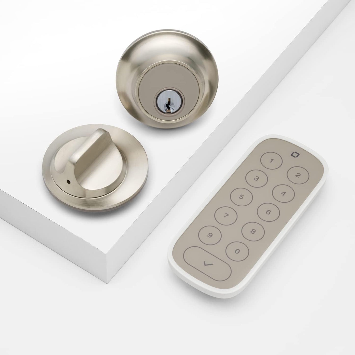 Level Lock Smart Lock with Level Keypad in Satin Nickel - Keyless Entry Security Solution