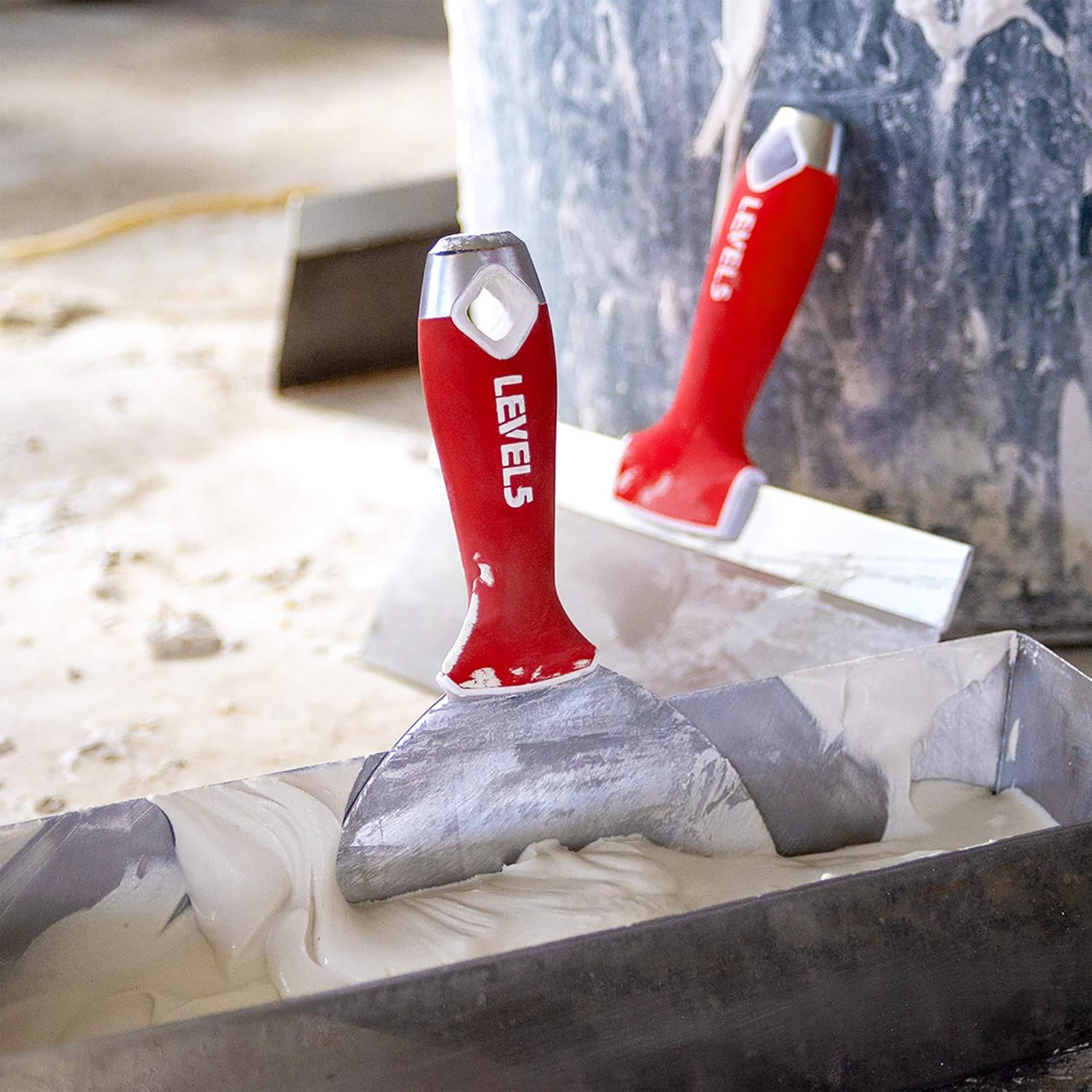 LEVEL5 Stainless Steel Joint Knife Set for Sheetrock Drywall Plasterboard - Pro-Grade 5-602