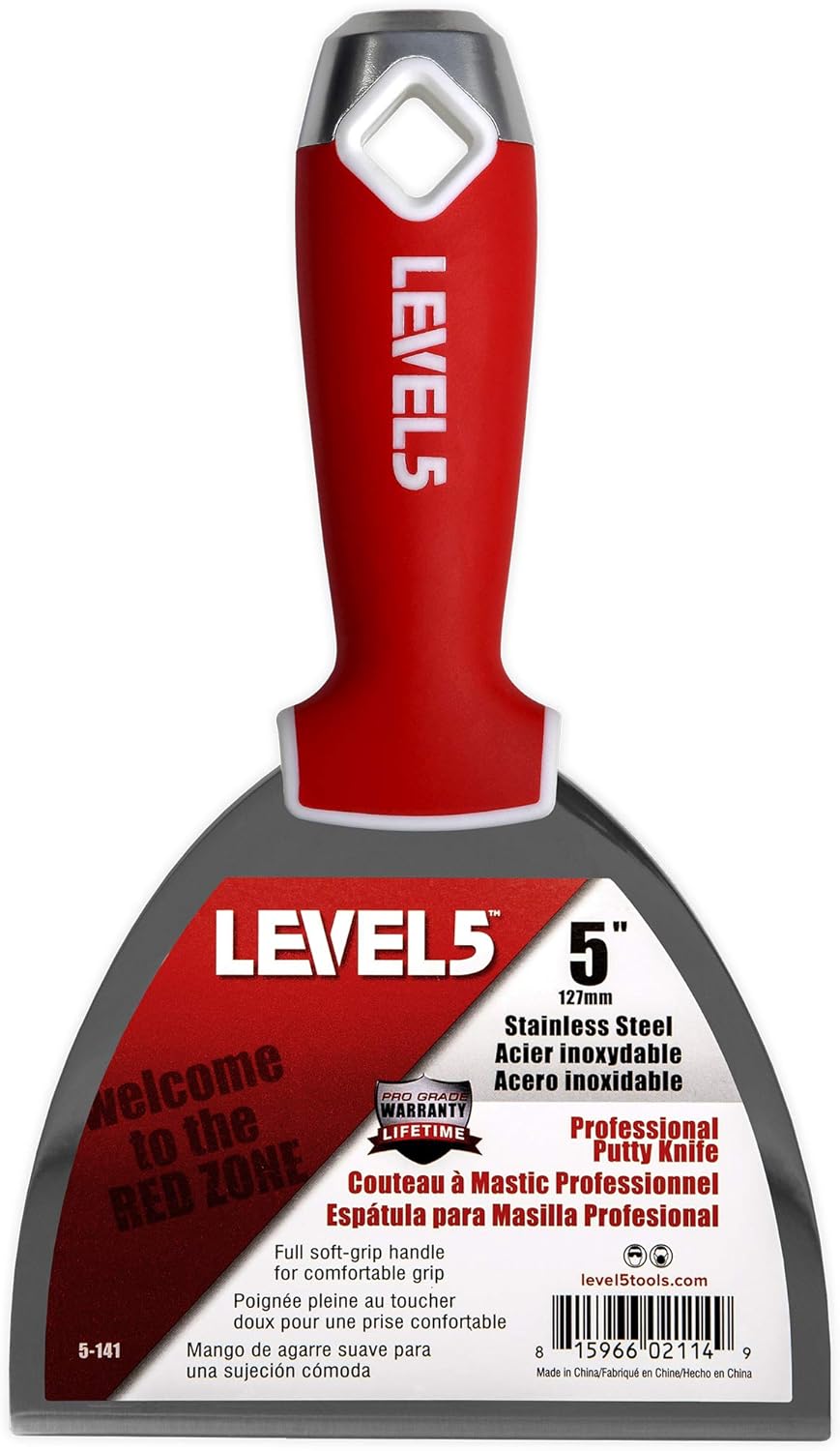 LEVEL5 Stainless Steel Joint Knife Set for Sheetrock Drywall Plasterboard - Pro-Grade 5-602