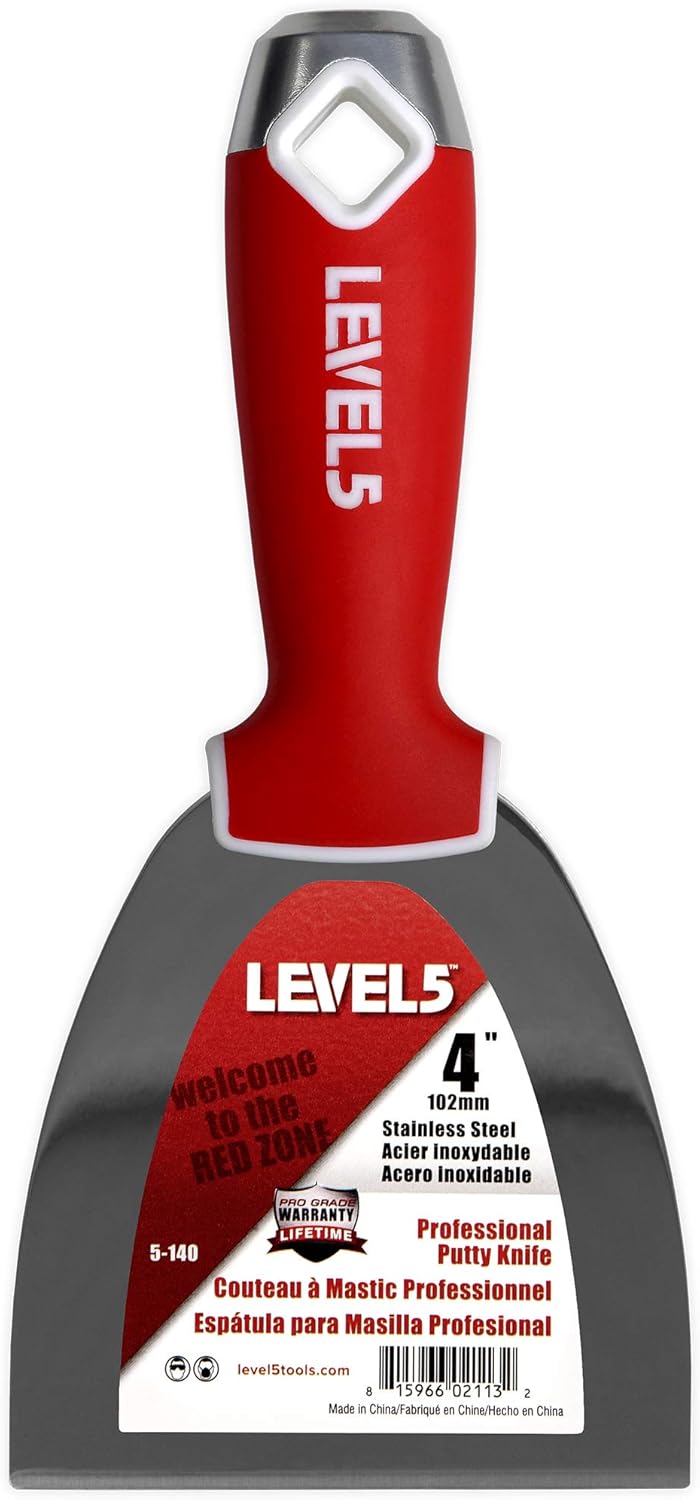 LEVEL5 Stainless Steel Joint Knife Set for Sheetrock Drywall Plasterboard - Pro-Grade 5-602