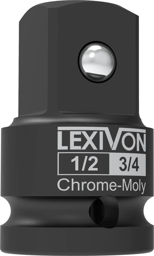 LEXIVON 1/2" Female to 3/4" Male Impact Socket Adapter - Chrome-Molybdenum Alloy Steel - Fully Impact Rated