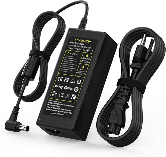 LG 19V AC DC Adapter Charger Power Supply Cord for LED LCD Monitor TV - ADS-40FSG-19 24LJ4540 DA-48F19 DA-65G19 LCAP21C 24LB451B