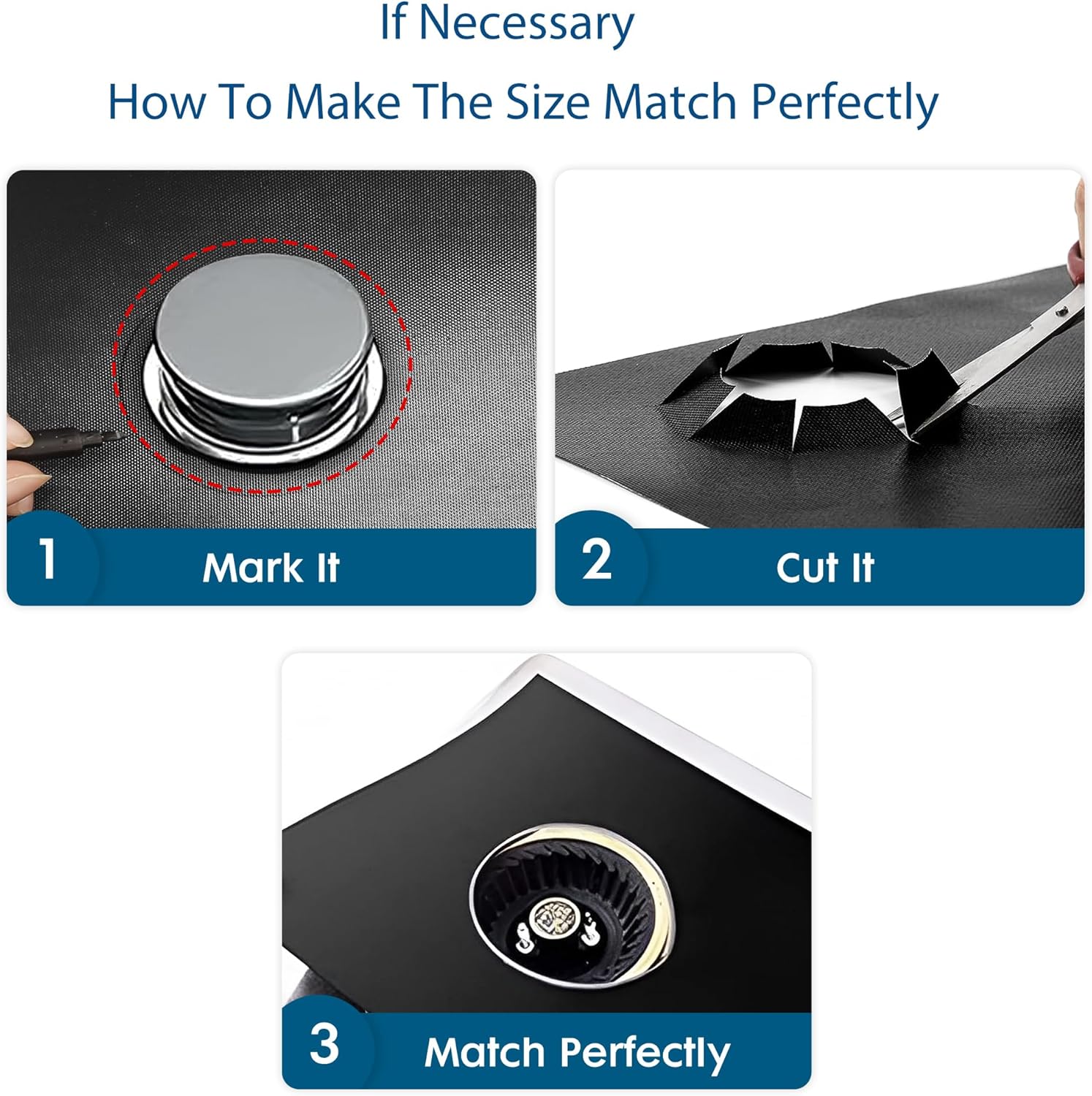 LG Gas Range Stove Cover Set - Upgraded 0.4MM Thickness, Reusable Burner Protectors for LGLDG4315, LRG4113, LDG4313, and More