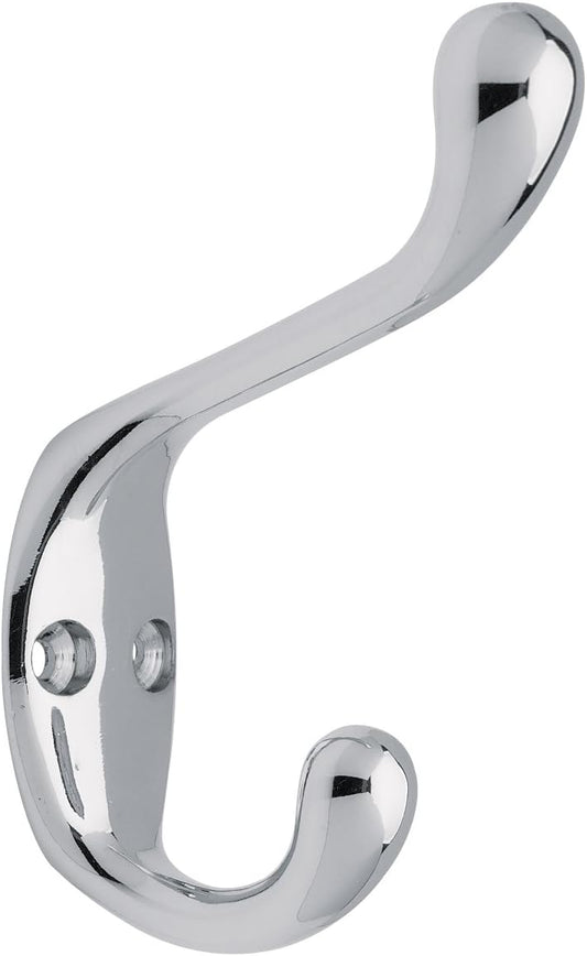 Liberty Hardware B42302Q-CHR-C5 3-Inch Heavy Duty Coat and Hat Hook - Polished Chrome Finish