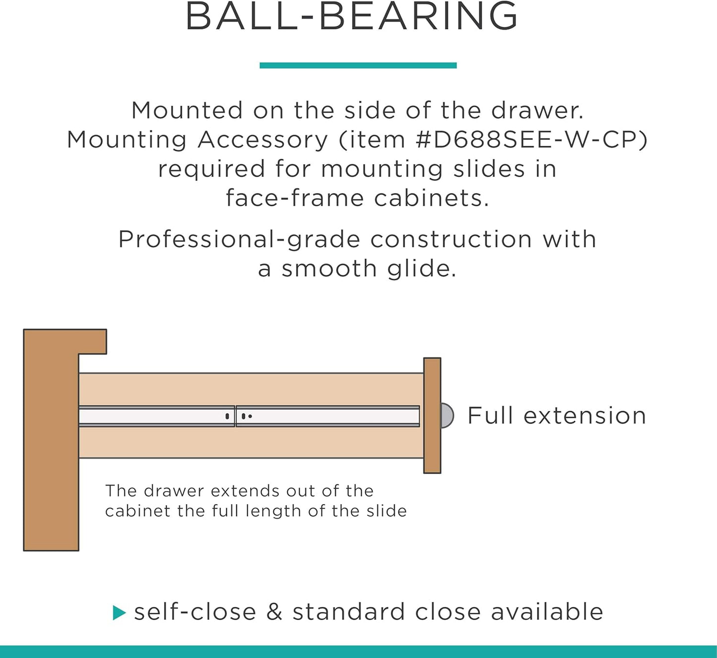 Liberty Hardware D68814C-W-TX 14-Inch Bottom Mount Drawer Slide - Easy Installation and Smooth Operation