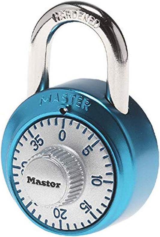 Light Blue Master Lock 1561DLTBLU Combination Padlock for Lockers - 1 Pack - WildKart