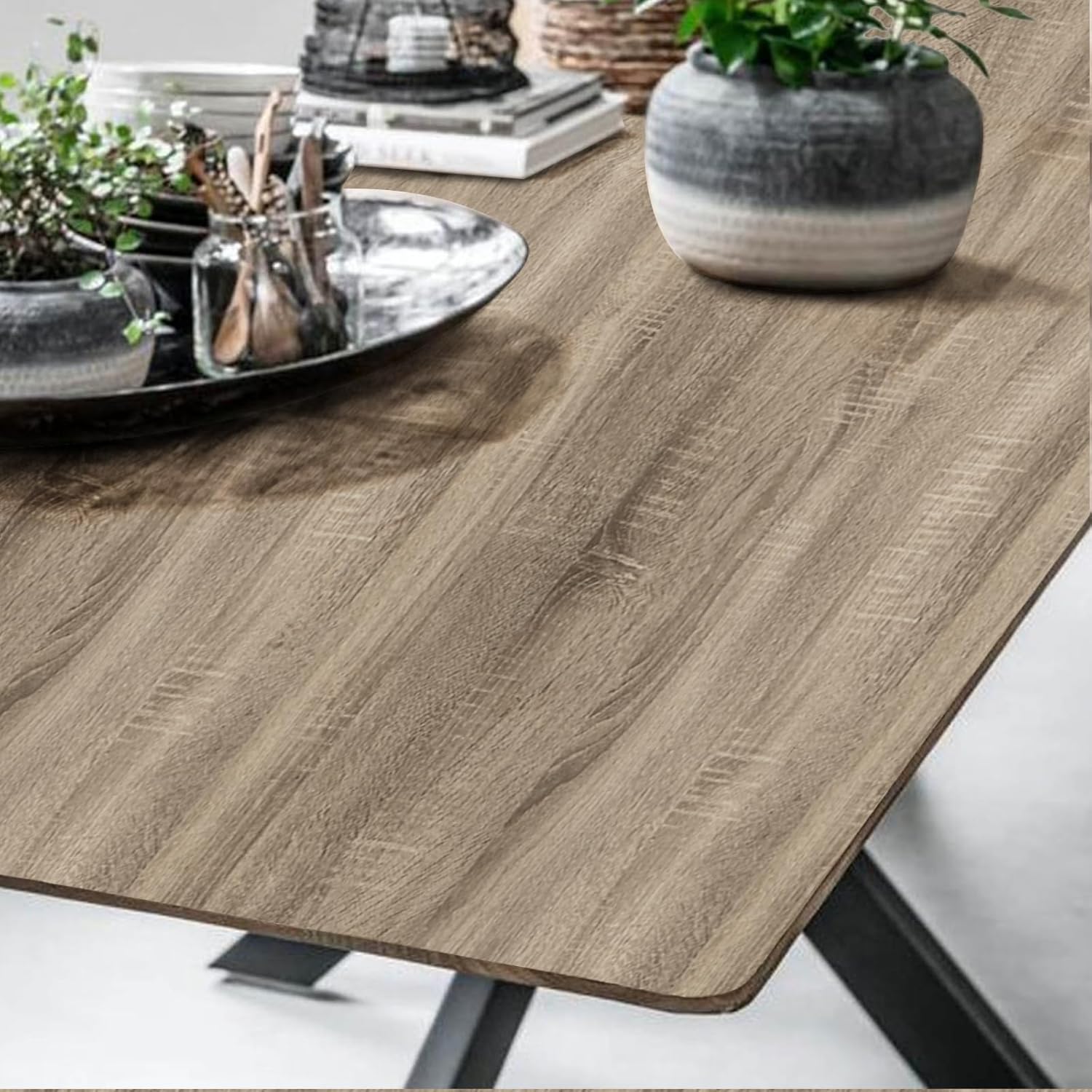 Light Brown Wood Grain Contact Paper Peel and Stick - Self Adhesive Natural Walnut Wallpaper for Home Decor - 15.7'' x 472