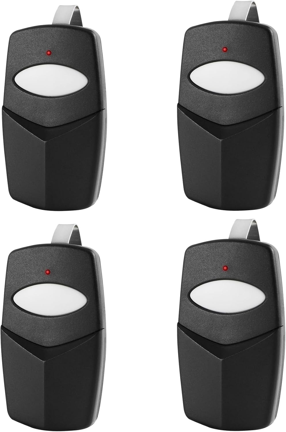 Linear Delta 3 Garage Door Remote 4-Pack with 8 DIP Switches - Compatible with DTD DNT00002A DNT00017A - 310 MHz 1-Button Control Transmitter