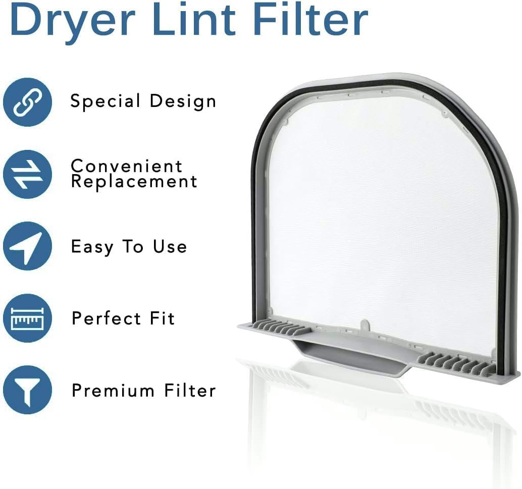 Lint Filter Replacement for LG DLE1001W DLE7300WE DLEX6001W DLG1102W DLGX5171V DLGY1202W Dryers