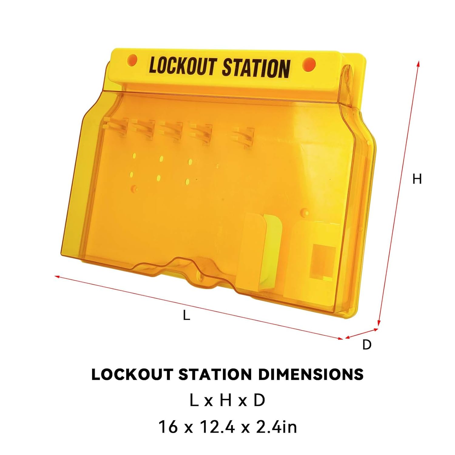 Lockout Tagout Station with 5 Padlocks, 2 Hasps, 25 Tags, 25 Ties - OSHA Compliant Lockout Safety Supply - WildKart