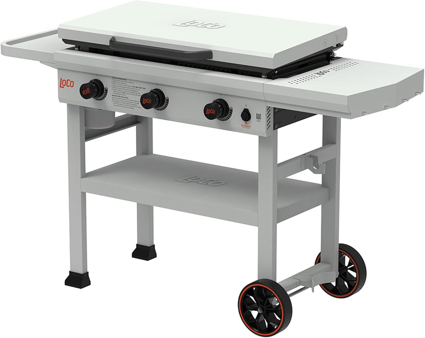 LoCo Cookers 3-Burner SmartTemp Griddle Gas Grill with 36" Flat Top and Prep Area