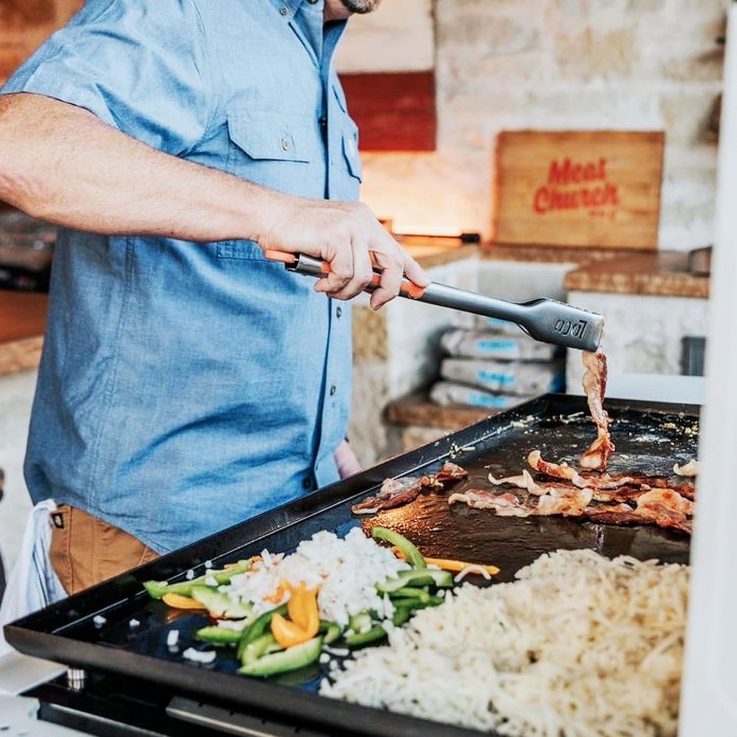 LoCo Cookers 3-Burner SmartTemp Griddle Gas Grill with 36" Flat Top and Prep Area