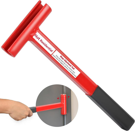 Long Handle Hinge Bender Wrench for .134 Gauge Commercial Doors - Heavy Duty Painted Steel with Rubber Grip - FLY TERNS Hinge Adjustment Tool