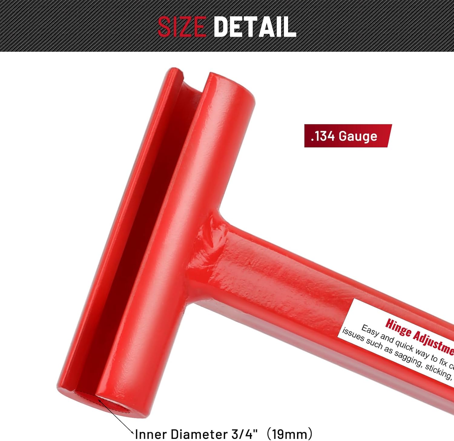 Long Handle Hinge Bender Wrench for .134 Gauge Commercial Doors - Heavy Duty Painted Steel with Rubber Grip - FLY TERNS Hinge Adjustment Tool