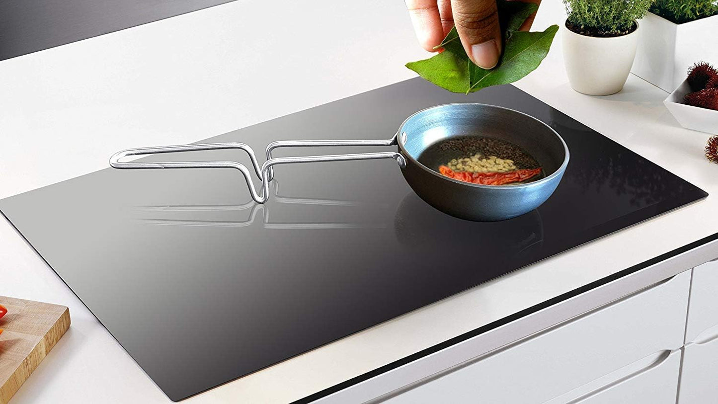 Long Handled Bignay Nonstick Hard Anodized Tadka Pan for Spice Roasting and Vagharia