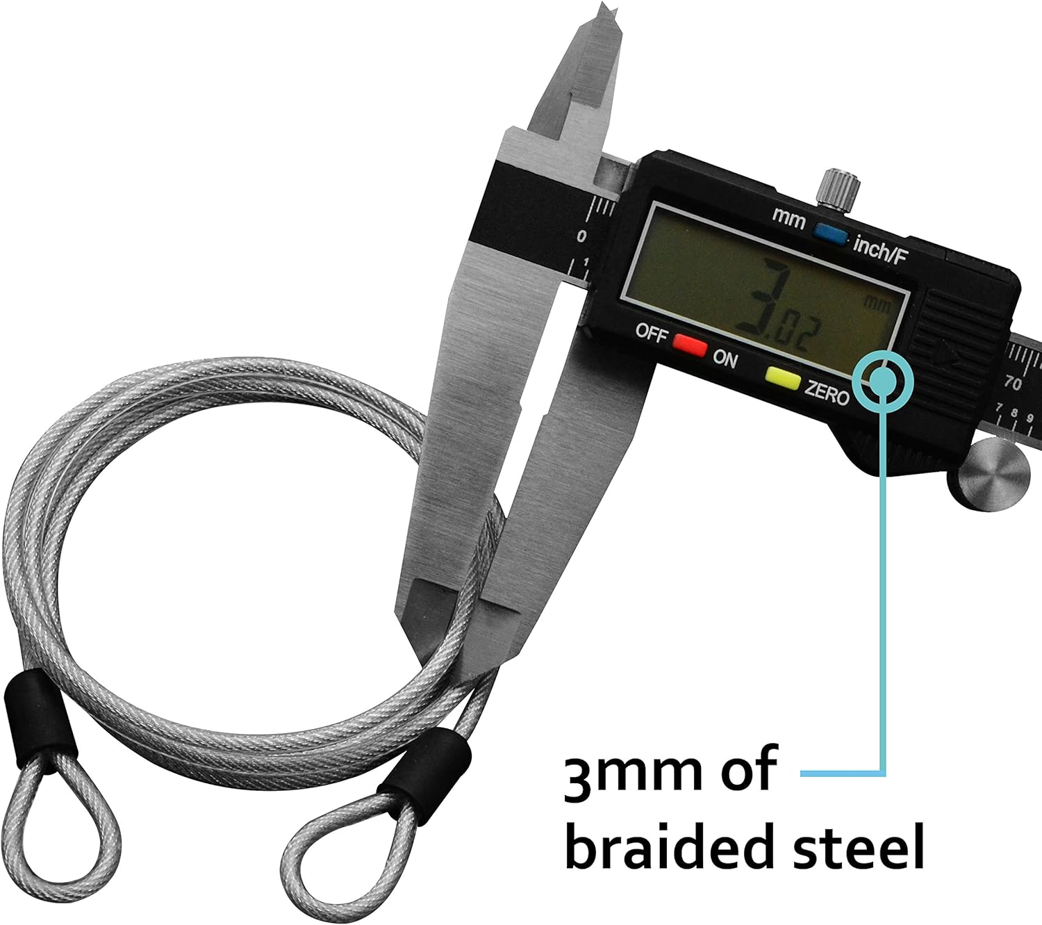 Lumintrail TSA Approved Lock Bundle with 3-Digit Combination, 1 Pack with 4ft and 7ft Cables