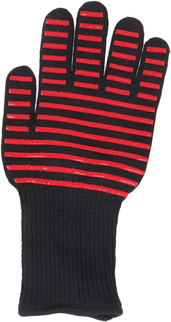 Luxshiny Heat Resistant Microwave Oven Mitt with Fire Preventive Cooking Gloves - Ideal for Baking and Grilling