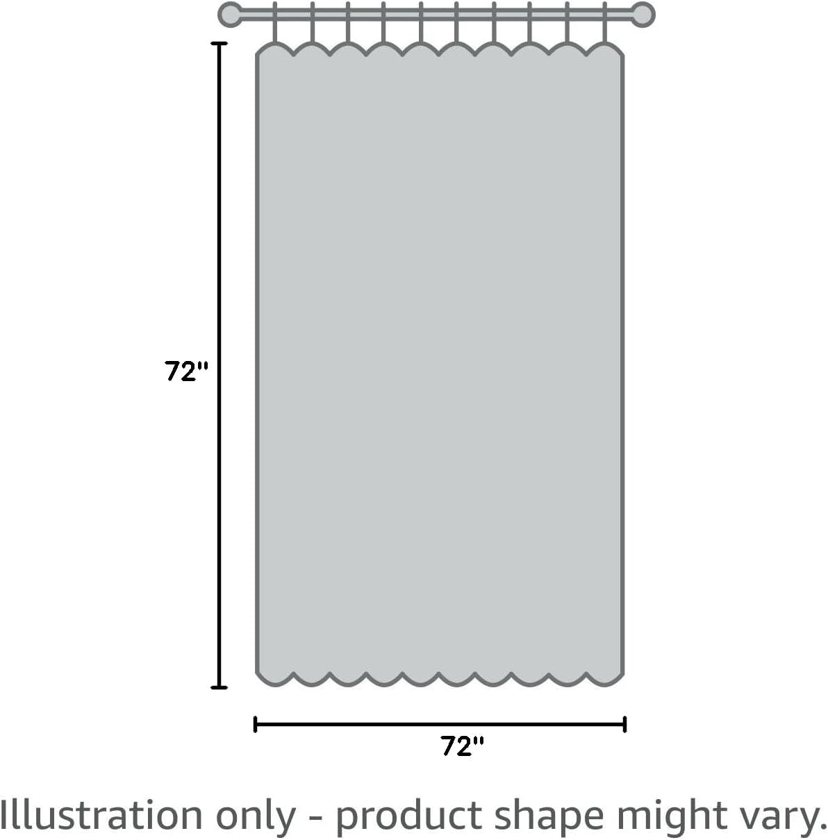 Luxury Heavy Duty EVA Shower Curtain Liner with Rustproof Grommets & Weighted Stones - Clear Green, 72x72