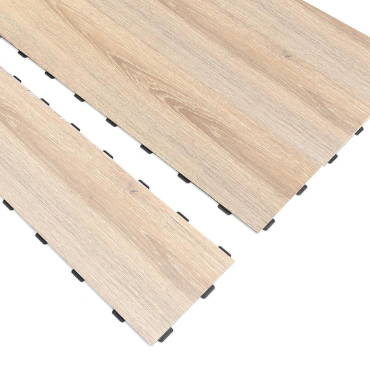 Luxury Vinyl Wood Flooring Plank Tiles for Kitchen and Bathroom - Waterproof, Anti-Slip, Wear-Resistant - 18-Pack, 27 Sq. Ft Coverage