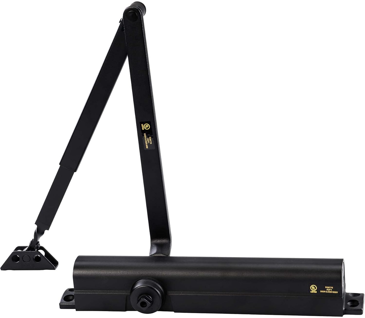 LYNN HARDWARE DC8016 Heavy Duty Commercial Door Closer, Surface-Mounted Auto Closer for Heavy Traffic Areas, Dark Bronze Finish, Size 1-6